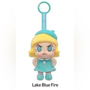 Angry Molly Lake Blue Fire Keychain Plush